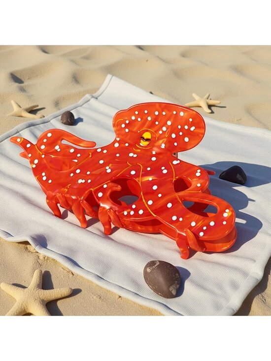 Unique Ocean Animal Octopus Claw Clips for Women - Funky Acetate Hair main image 4